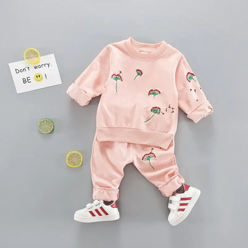 

Baby girls clothes set girl fashion clothing 2019 children's toddler set kids girls clothes children cotton long sleeve set