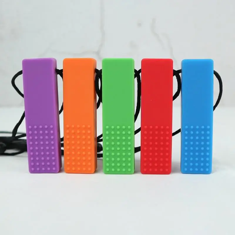 

Baby DIY Bpa Free Silicone Brick Stick Teethers Toys Chew Necklace Baby Wooden Teething Rings Toy Accessories Infant Gift