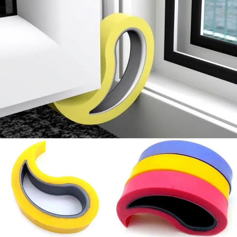 

1PC Cute Cartoon door stopper TPR Doorstop safety for baby Home decoration 3 Color holder lock Baby Finger Proofing Door Stopper