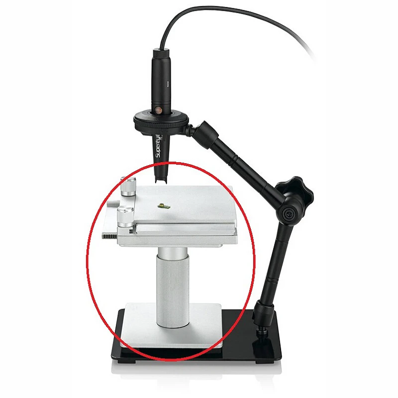 Microscope Precision Stage Metal Three-way Route Mechanical Table Stand 40 mm X-Y Movement Distance 10 mm Up Down Z Movement