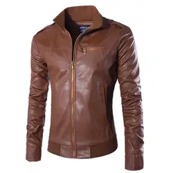 Мужские кожаные куртки и пальто для будущих мам Высокое качество мото куртки для мужчин осень зима кожаная мужская одежда бизнес