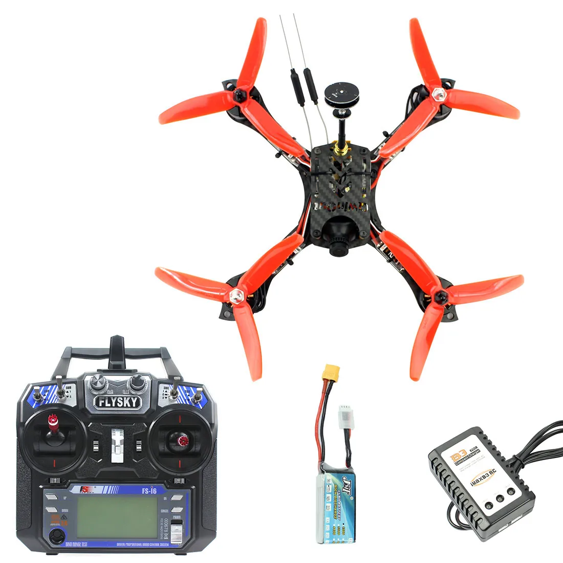Квадрокоптер JMT Mini 210 мм RTF FPV гексакоптер гоночный вертолет с передатчиком Flysky FS I6