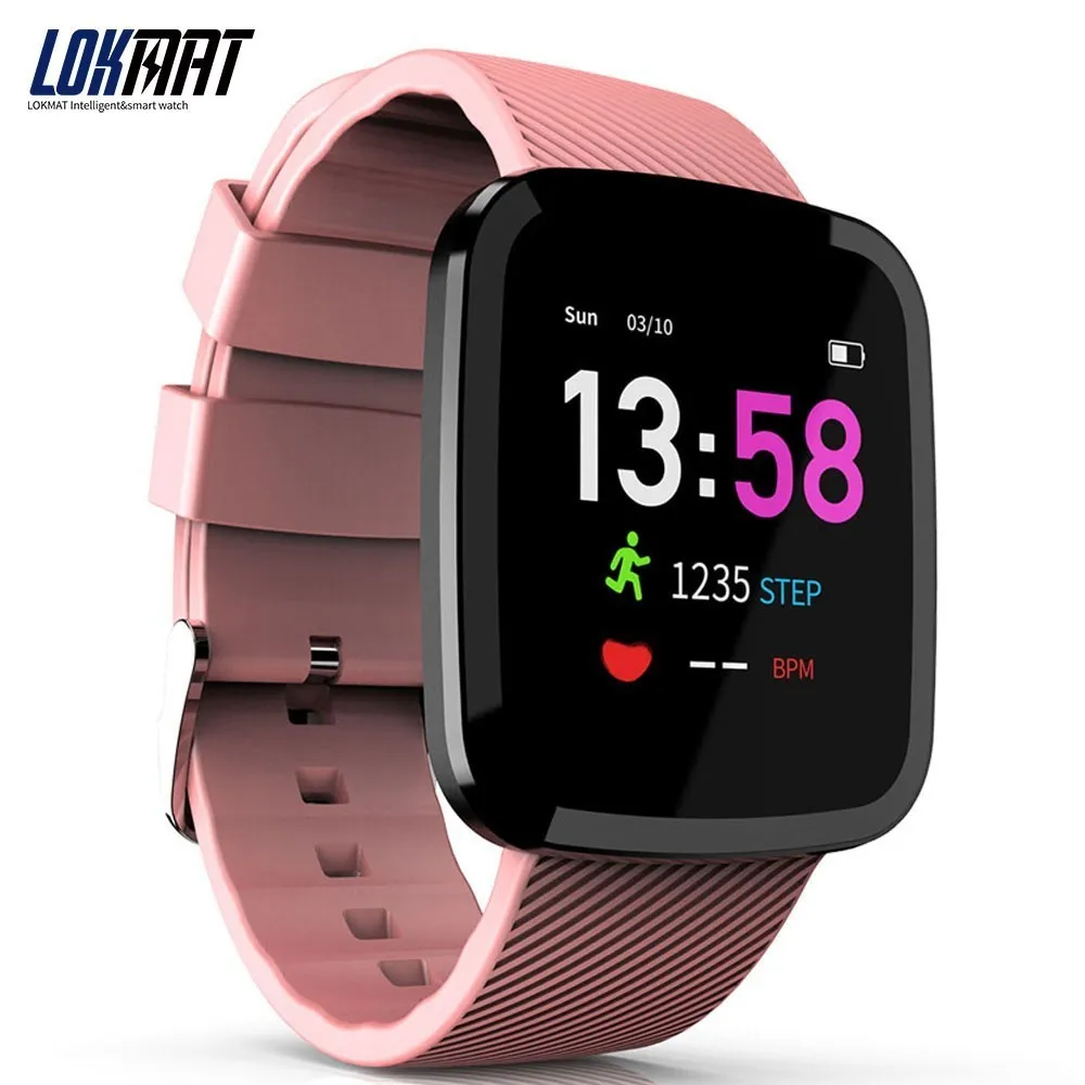 

Lokmat Sport Ip67 Smart Wristband Heart Rate Monitor Fitness Activity Tracker smart Bracelet Men For Ios Android