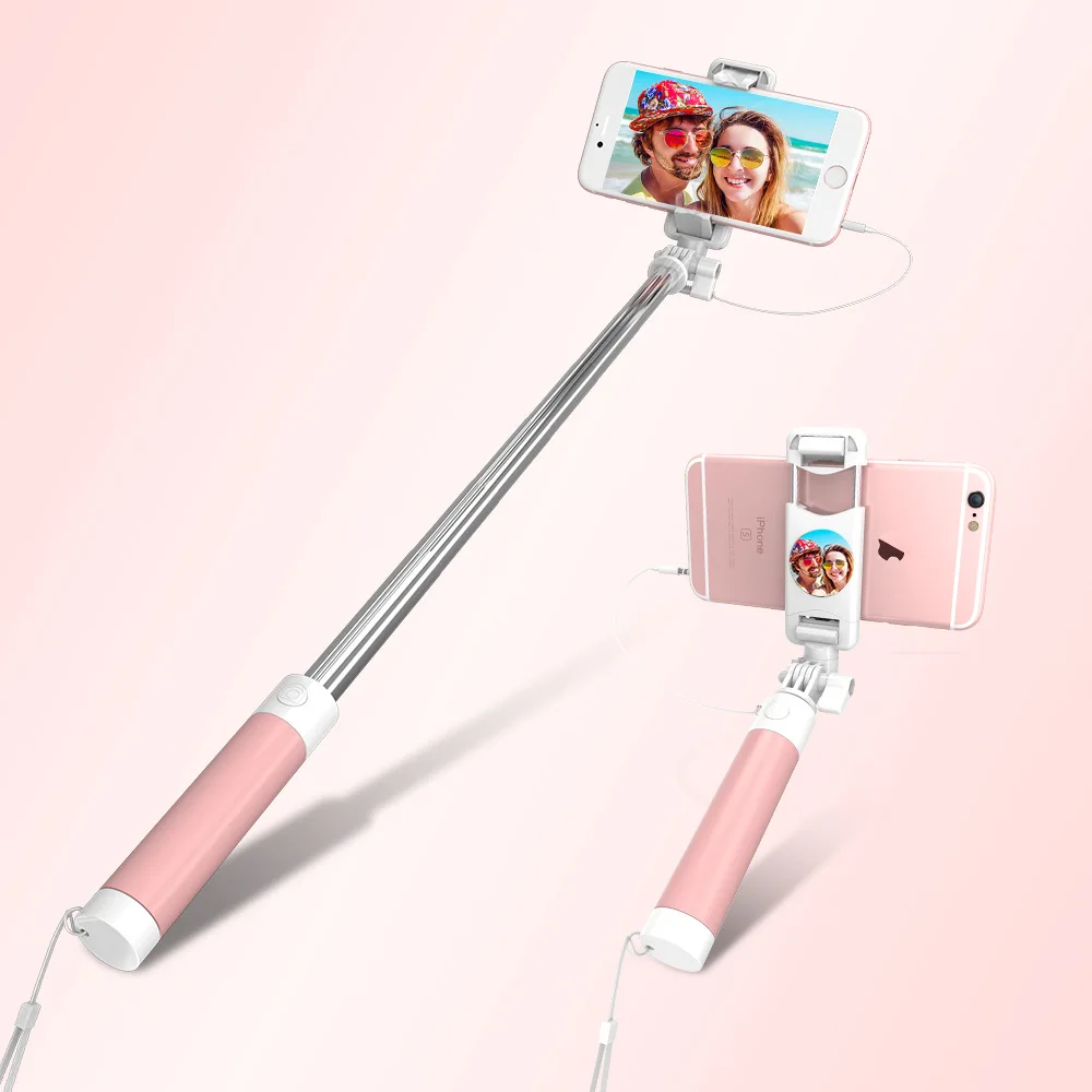 Портативная мини селфи палка для Iphone Xiaomi Huawei Samsung смартфонов на Android выдвижной