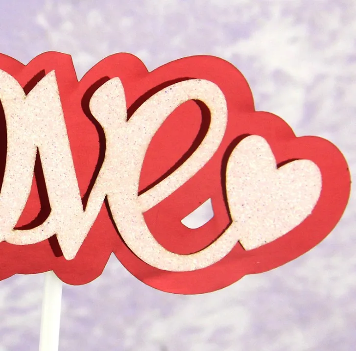 5 шт./лот милый Топпер для торта Love флаги капкейка невесты наряд свадьбы и дня