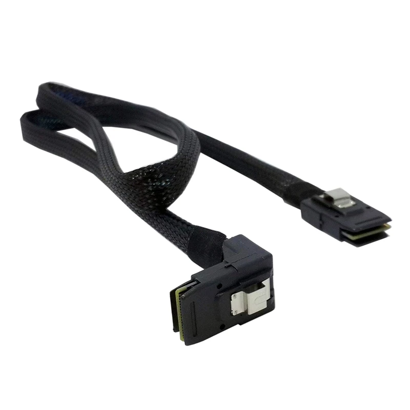 SFF 8087 Mini SAS 4i 36 Pin to 90 градусов прямоугольный кабель 100 см|Компьютерные кабели и