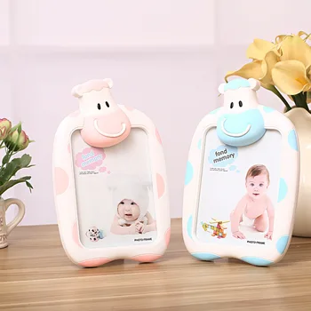 

7 Inch Cartoon Lovely Cow Photo Frame Baby Seven Inch Children Photo Studio Pendulum Platform Vertical