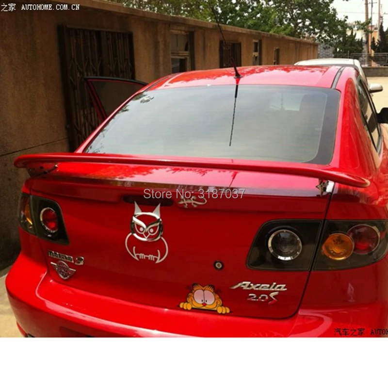 

For Mazda 3 RX8 2006-2013 Spoiler ABS Plastic Unpainted Color Rear Roof Spoiler Wing Trunk Lip Boot Cover Car Styling