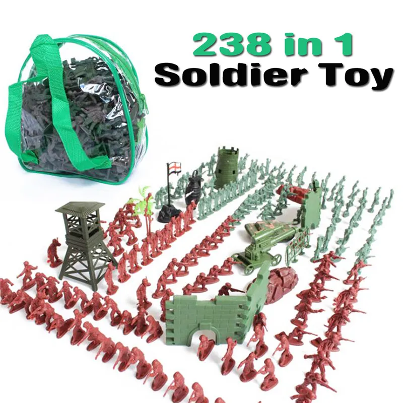 

238pcs/lot Military Plastic Soldiers Army Toy Model for Boy Action Figures Decor Play set Model Toys For Children Christmas gift