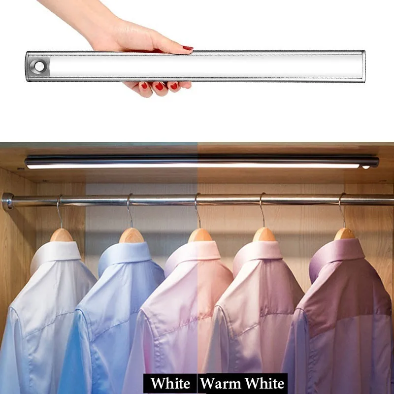 

DCOO LED Motion Sensor Closet Lights Cordless Under Cabinet Lightening Stick-on Anywhere Wireless Battery Operated Night Light