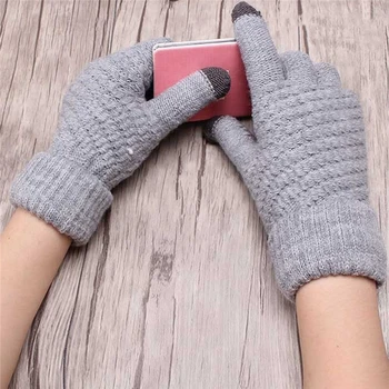 

Mens Women Thermal Knitted Gloves Mittens Female Insulation Touch Screen Winter Warm Gloves Glove New Woolen