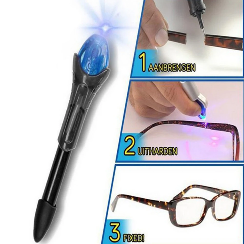 

Repositionable 5 Second Quick Dry Fix UV Light Fix Liquid Glue Pen Glue Repairs Tool Quick Use Multifunctional Welding Compound