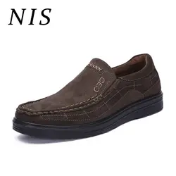 NIS/Мужская обувь на плоской подошве, повседневные лоферы, большой размер, Мокасины, искусственная замша, кожа, рабочая, офисная, деловая