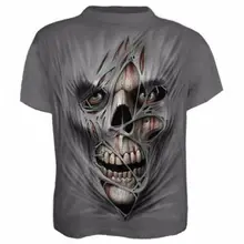 Men Summer Gym Outdoor T-Shirt Quick Dry Running Fitness Tops Fashion 3D Printed T-shirt Casual Short sleeve Tshirt Skull