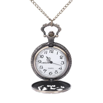 

New pocket watch Fashion creative design large thin chain openwork pattern TFO pocket watch