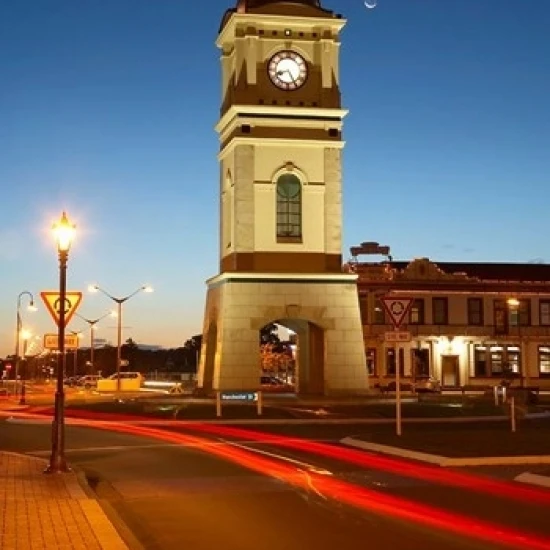 Новая Зеландия Северный остров Manawatu исторический часы плакат с башней печати