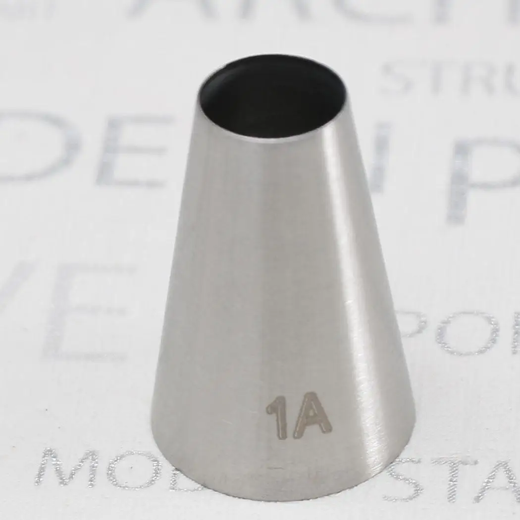 

Plain Round DIY Silver Tip Nozzle Cream Decoration Cake Stainless Steel Confectioner Pastry Tools Fondant Decorating Tools