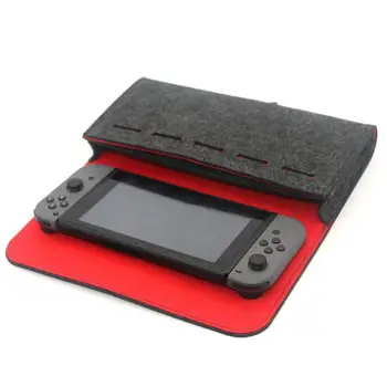 

Felt Carrying Pouch Case Ultra Slim Professional Portable Traval Protective Storage Bag Compatible For Nintend Switch Game Pad