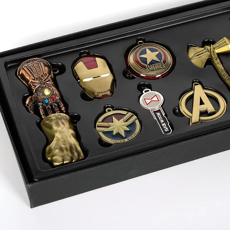 Мстители: Endgame брелок + ожерелье коробка OHCOMICS Marvel Thano Infinity Gauntlet стильная подвеска