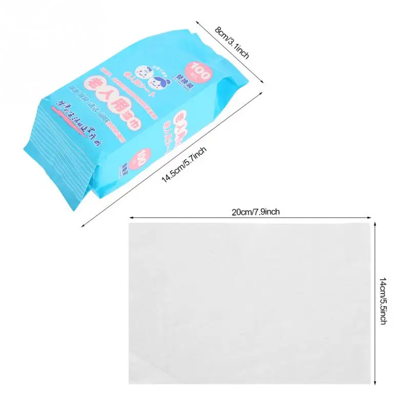 

100pcs Replacement Elder Body Wipes Alcohol Free Wet Towel Tissue for Paralytic Incontinence a