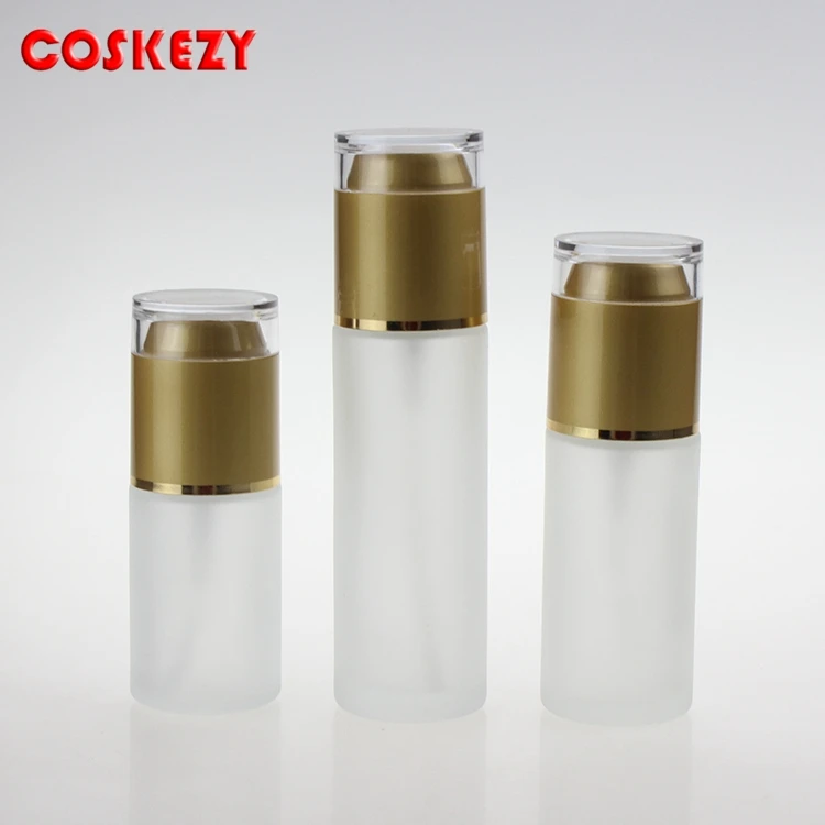 

Пустая Матовая бутылка для сыворотки, 40 мл, бутылка с мелким распылителем для духов, набор для косметики с матовой золотой/серебряной акриловой крышкой