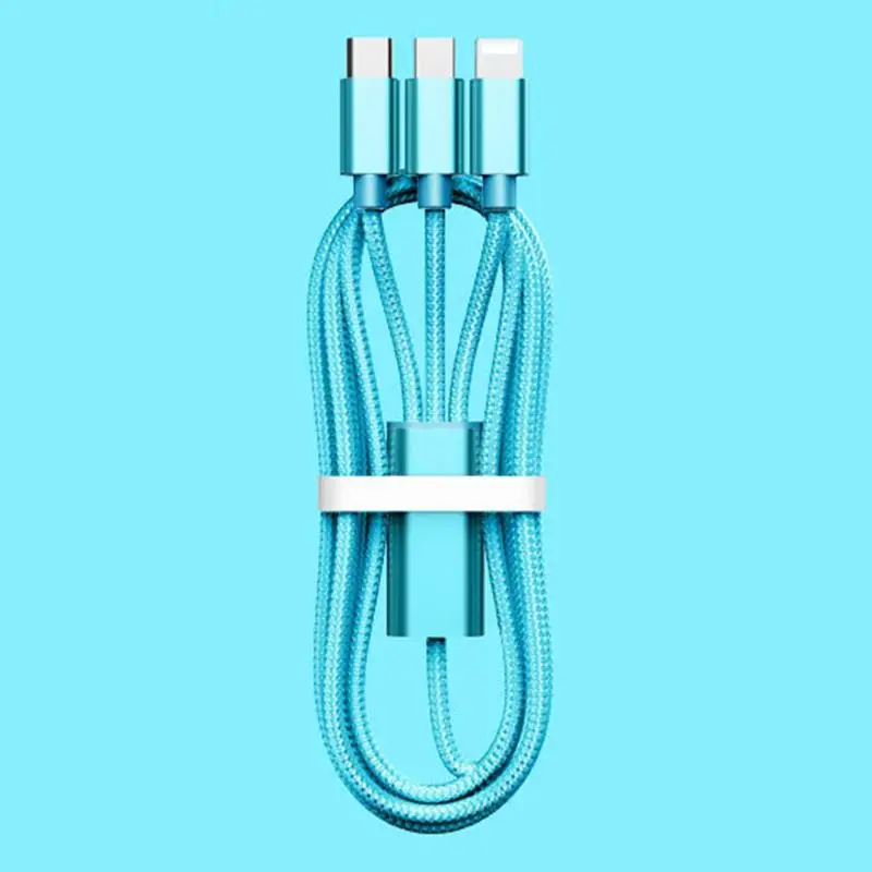 

Portable Three In One Data Line Multi-function Pure Copper Fast Charging One Trailer Three Charger Data Line General Android