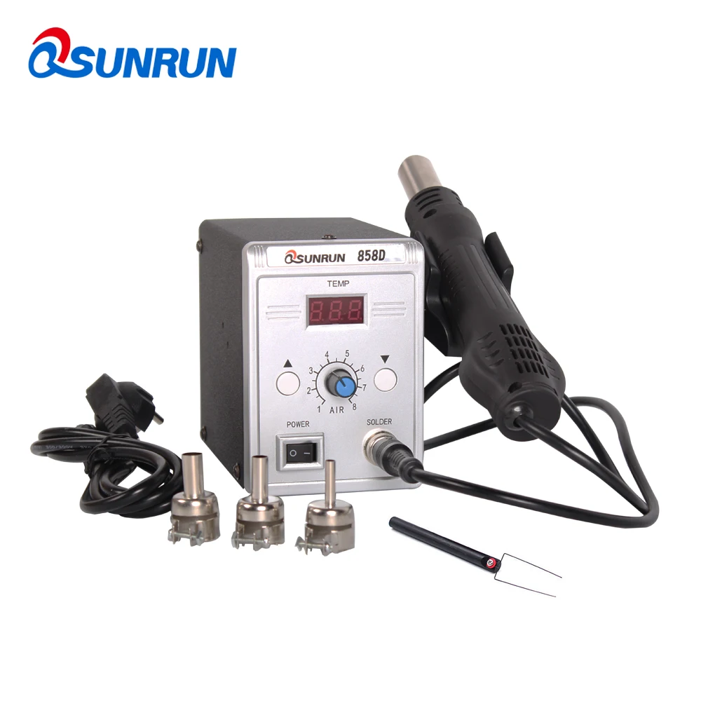 Паяльная станция Qsunrun 858D паяльная BGA с горячим воздухом 700 Вт светодиодный