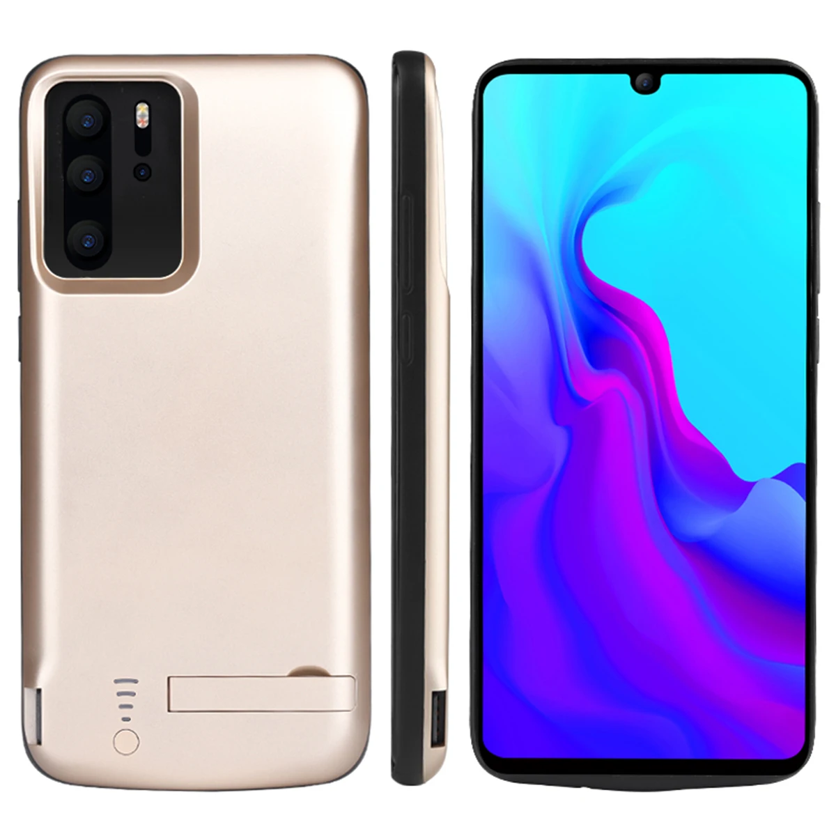 

for Huawei P30 5000mAh Battery Case Rechargeable Extended Battery Protective Phone Protector with Bracket for Huawei P30 Pro
