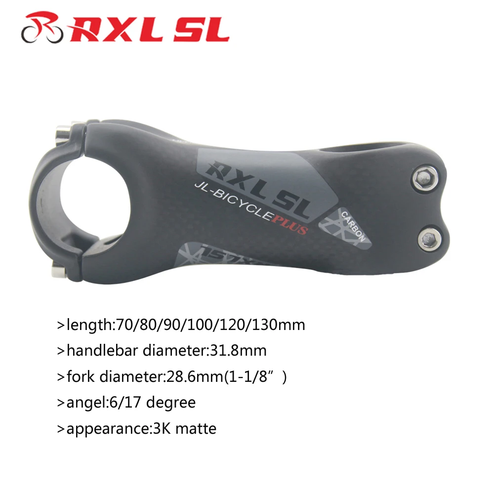 1 1//8 31.8mm BICYCLE ROAD BIKE MTB MATTE alloy carbon STEM 6° 17° 60-120 mm