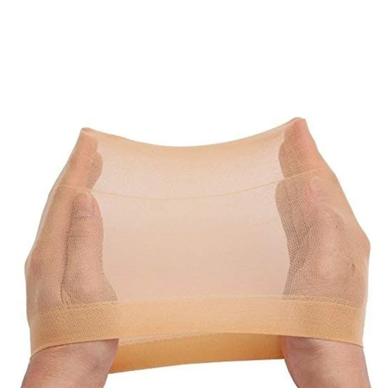 2 Pcs Wig Cap Breathable Stretchable Nylon Stretch Stocking Cap Nude Black Snood Glueless Dome Wig Cap Hairnets Hair