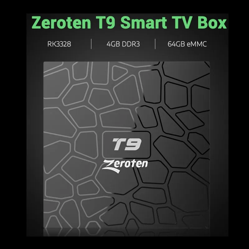 2019 Zeroten T9 Android 8 1 Смарт ТВ приставка Cortex A53 RK3328 4K HD 4 Гб + 64 смарт ARM медиаплеер pk Xiaomi