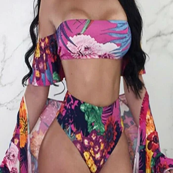 

UK Women Sexy Bikini Set Floral Swimsuit Swimwear Swimming Bathing Suit Beach