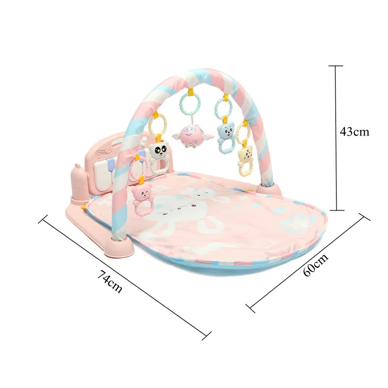Музыкальный детский игровой коврик для спортзала 3 в 1, коврик для новорожденного малыша с музыкальным пианино, детский коврик для активного отдыха, коврик для ползания, детский коврик
