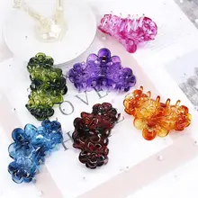 12 шт Пластиковые Когти для волос, одноцветные заколки для волос для девочек, заколки для волос, Крабовые когти, челюсти, аксессуары-зажимы для волос для женщин