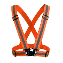 Профессиональный Регулируемый защитный светоотражающий жилет с высокой видимостью, куртка с полосками, для ночного бега, велоспорта, бега