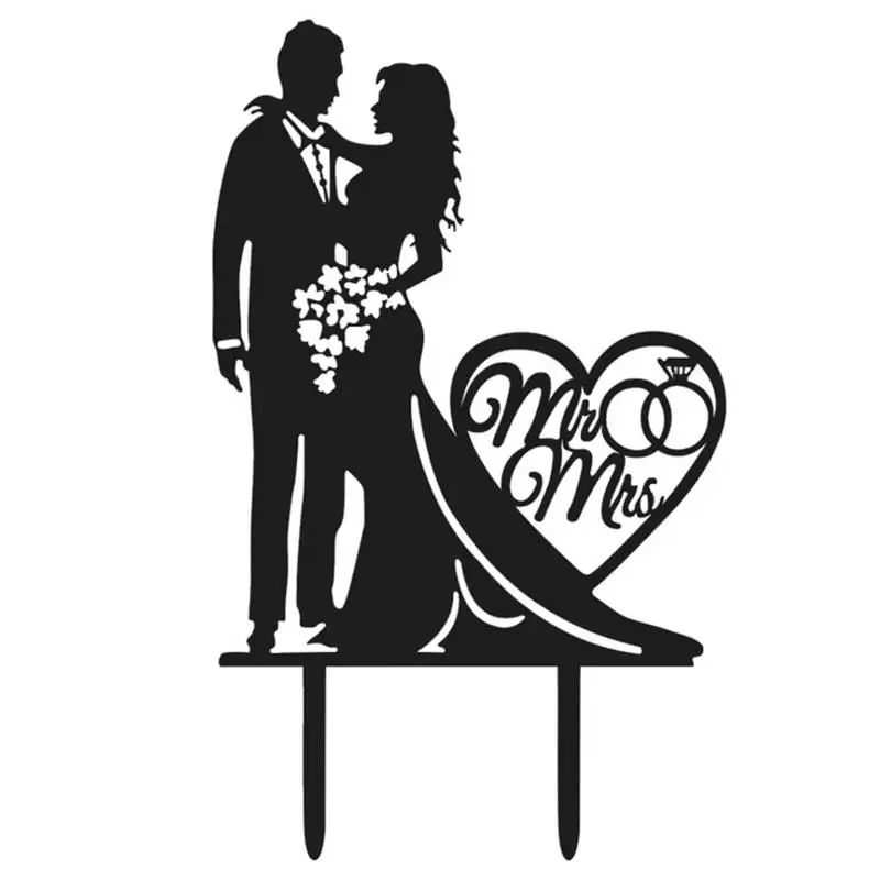 

Acrylic Cake Topper Bride Groom Mr Mrs Cake Topper Wedding Birthday Party Cake Decoration Party Favors