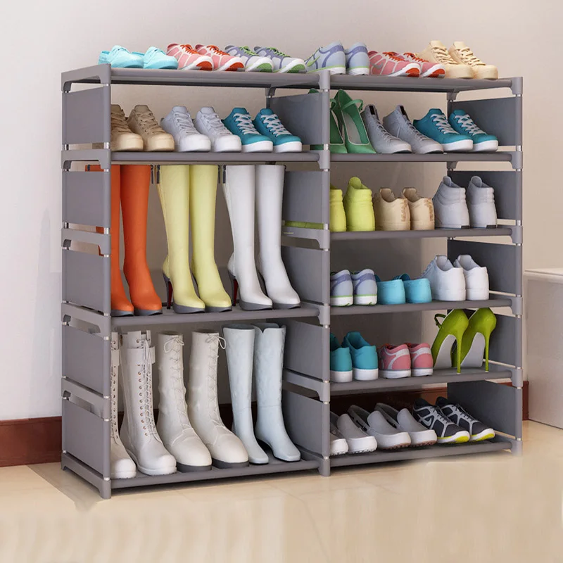 Multi-layer Simple Non-woven fabric Craft Shoes Boots Storage Rack Assembly Stand for Home Shoes Organizer Saving Space JC001