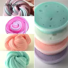DIY Squishy kids Toy 35g Macaron Color Fluffy Slime toys With Box polymer light soft Clay Modeling Clay plasticine cloud slime