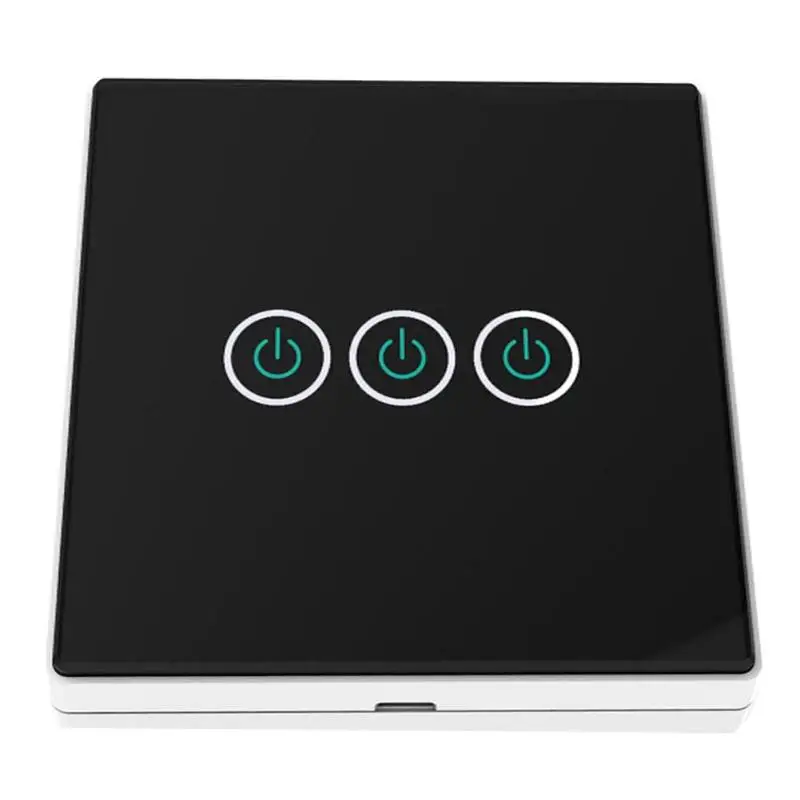 

100V-240V AC 3-Gang 3-Way Wireless Remote Control Touch Screen Light Switch