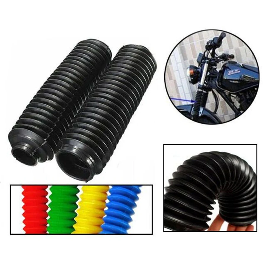 

1 Pair Motorcycle Front Fork Cover Gaiters Boots Dust Guard Universal 37mm 22 Knots Dustproof Plastic