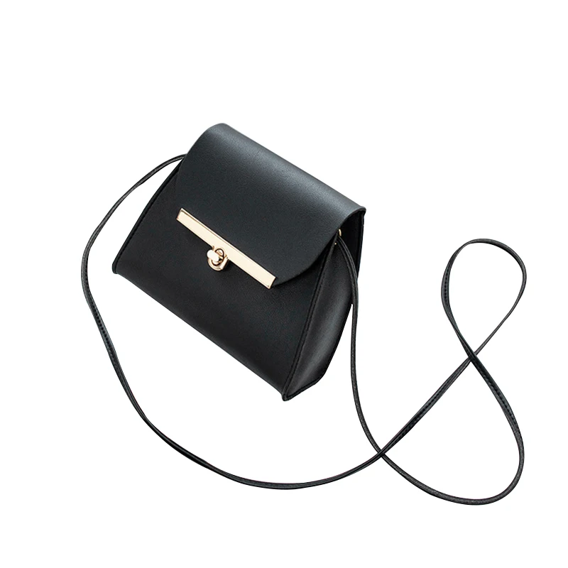 

FGGS-Simple Flap Shoulder Pu Leather Bags Women Girls Pure Color Mini Messenger Chest Bag Crossbody Handbags