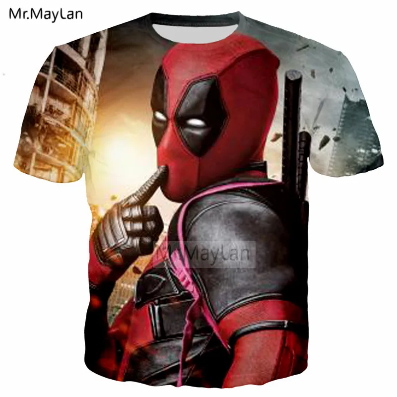 

Movie Deadpool Cute 3D Print Tshirt Men/Women Crewneck Rock Style Streetwear Tee T shirt Boys Hipster Clothes poleras hombre