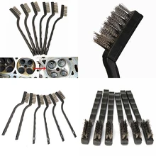 DWZ 5 шт. 18 см проволочная щетка из нержавеющей стали зубные щетки ржавчина скраб удаление чистящих инструментов