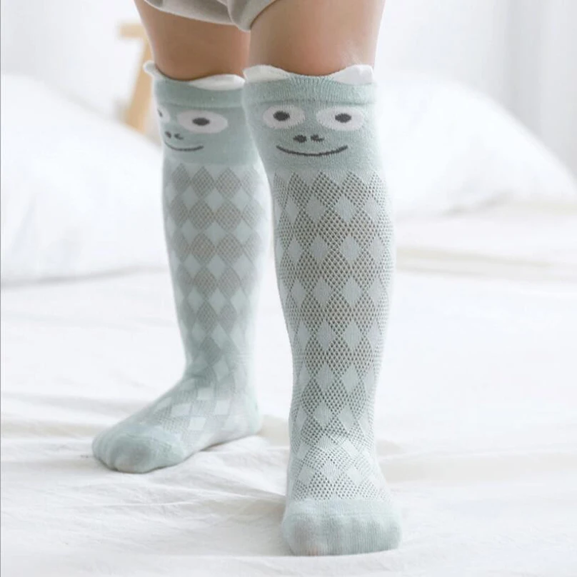 

Cartoon boys knee high long socks Summer school girls socks cotton mesh kids socks for girls leg warmers for children clothing