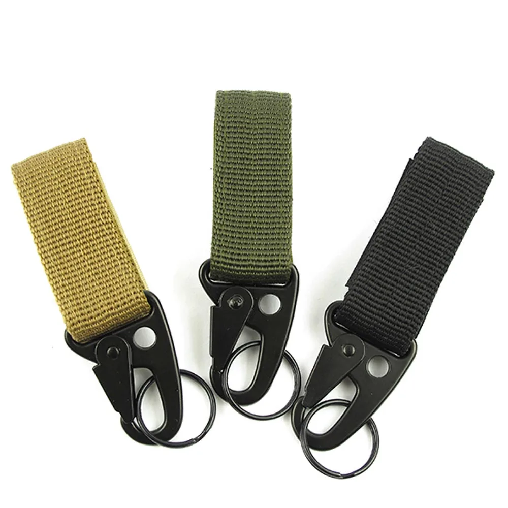 

D-Ring High Strength Nylon Webbing Carabiners Tactical Backpack Travel Kits Nylon Webbing Buckle Key Hook Hanging Belt Buckle