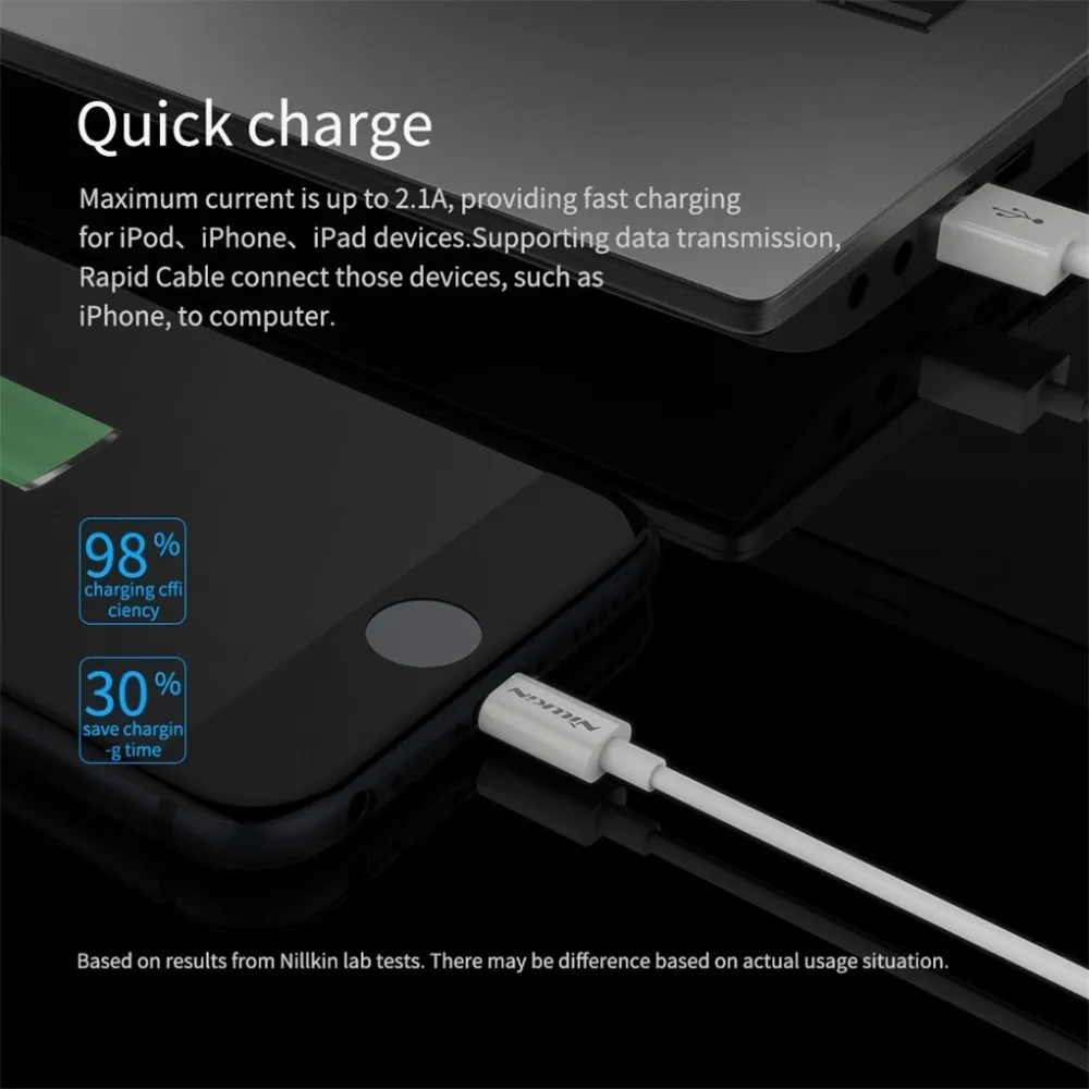 Nillkin MFi кабель для iPhone X XS MAX XR 8 7 6 5 S plus 2.1A Быстрая зарядка кабель Lightning USB кабель для передачи данных кабель для зарядки телефона