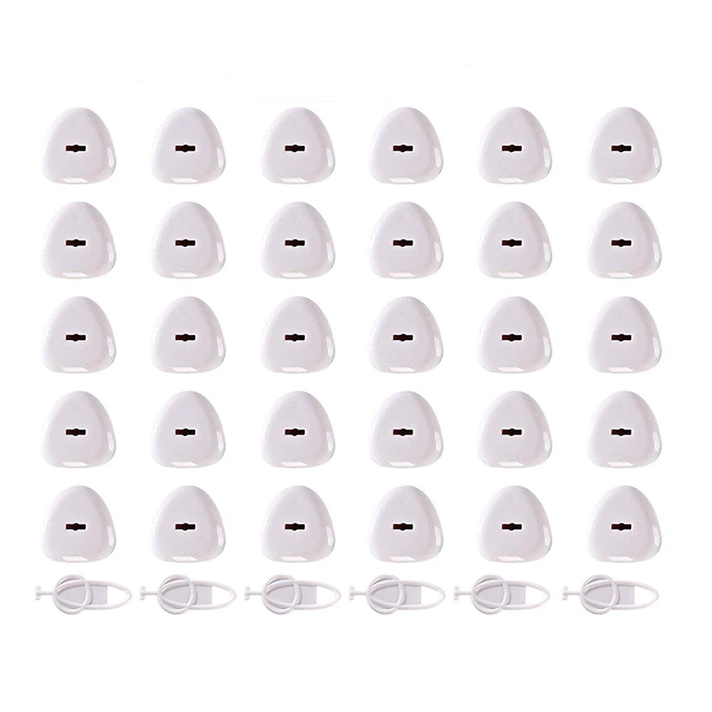 

Exit Cover, Baby Proof Socket Plug, Baby Protection Electric Wall Socket Cover (30 Plugs + 6 Buttons)