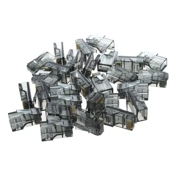 

30 Pcs Black Housing 8P8C Cat5 CatE Modular Network Cable Plug RJ45 Connector