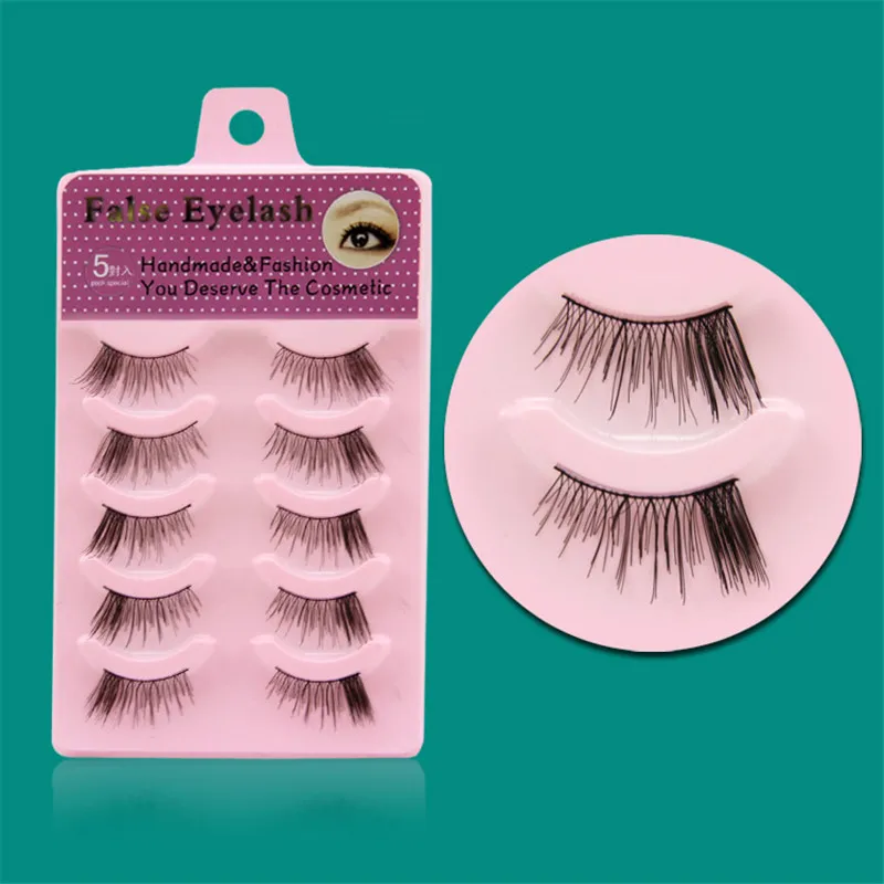 

Handmade 5 Pairs Eyelashes Natural Long Half False Eyelashes Partial Soft Long Fake Eye Lashes Thick Mini Cross Fake Lashes