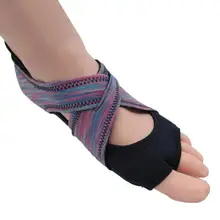 Нескользящая обувь для йоги с открытым носком 2 в 1 носки из органического хлопка для танцев пилатеса спортивные балетные костюмы